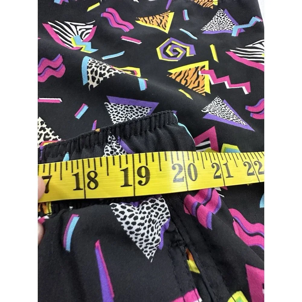Surf Society 90's Geometric Style Swim Shorts Mens Large*‎